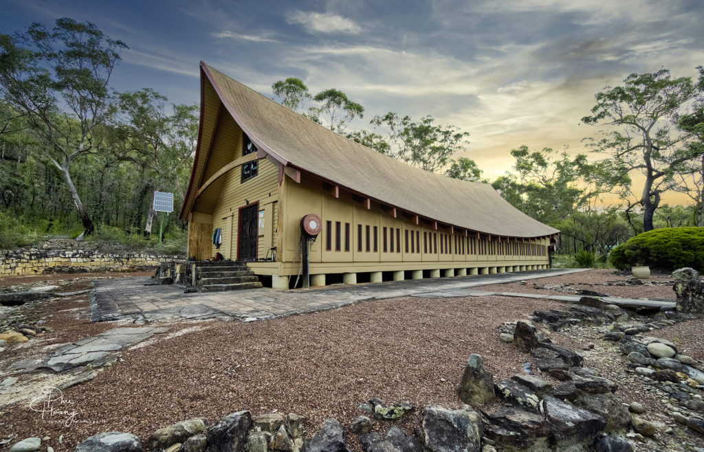 Image from a BCNSW event with pictures of monks and people